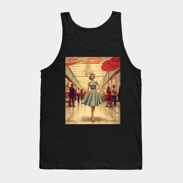 A Pin Up Girl at the Mall Tank Top by goodoldvintage